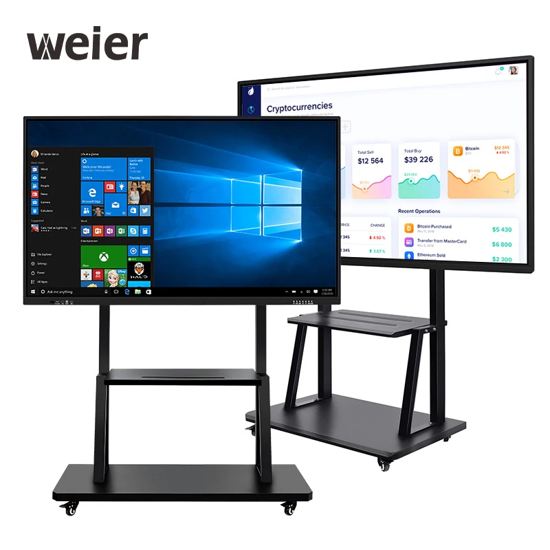 weier 86 98 inch manufacturer touch screen smart board all in one interactive flat panel display for teaching