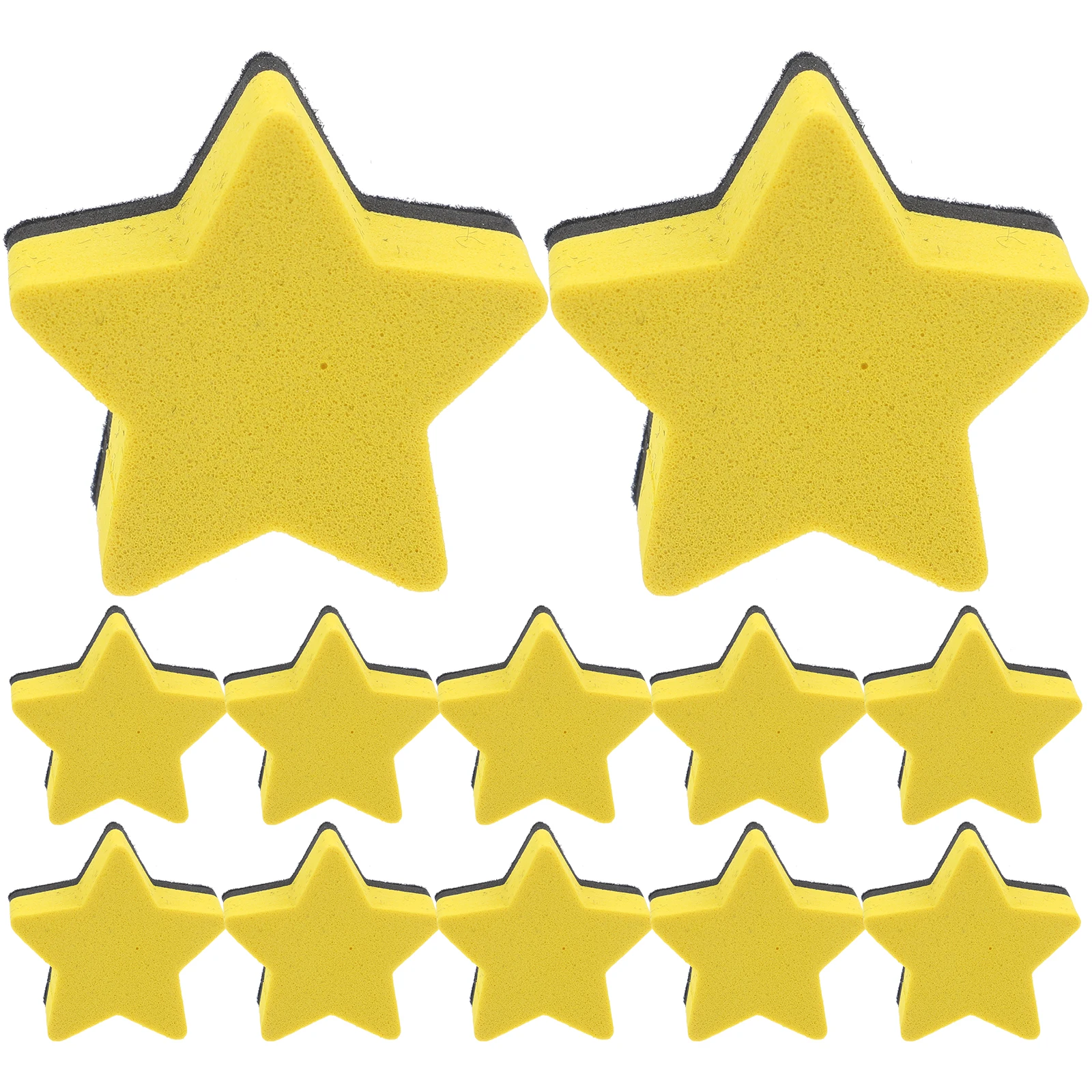 

12 Pcs Pentagram Dry Erase Erasers Mini Star Shaped Felt Board Cleaner Kids School Supplies Whiteboard Accessories