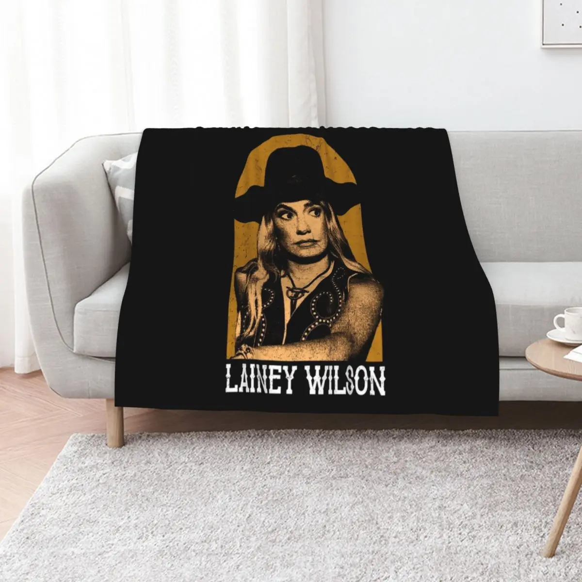 Lainey Wilson - Country's Cool Again Portrait Throw Blanket For Sofa Thin Cute Thin Bed covers Plush Soft Big Blankets
