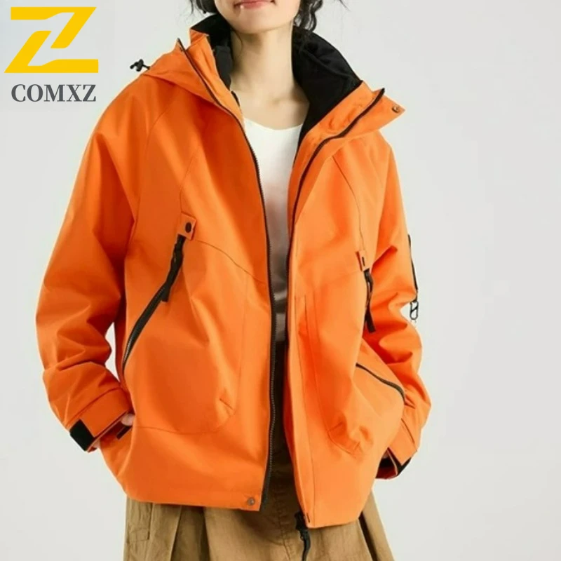

COMXZ Роскошная мужская куртка с новым воротником с капюшоном, ветрозащитное пальто для рыбалки нахлыстом, уличная стильная осенняя износостойкая одежда