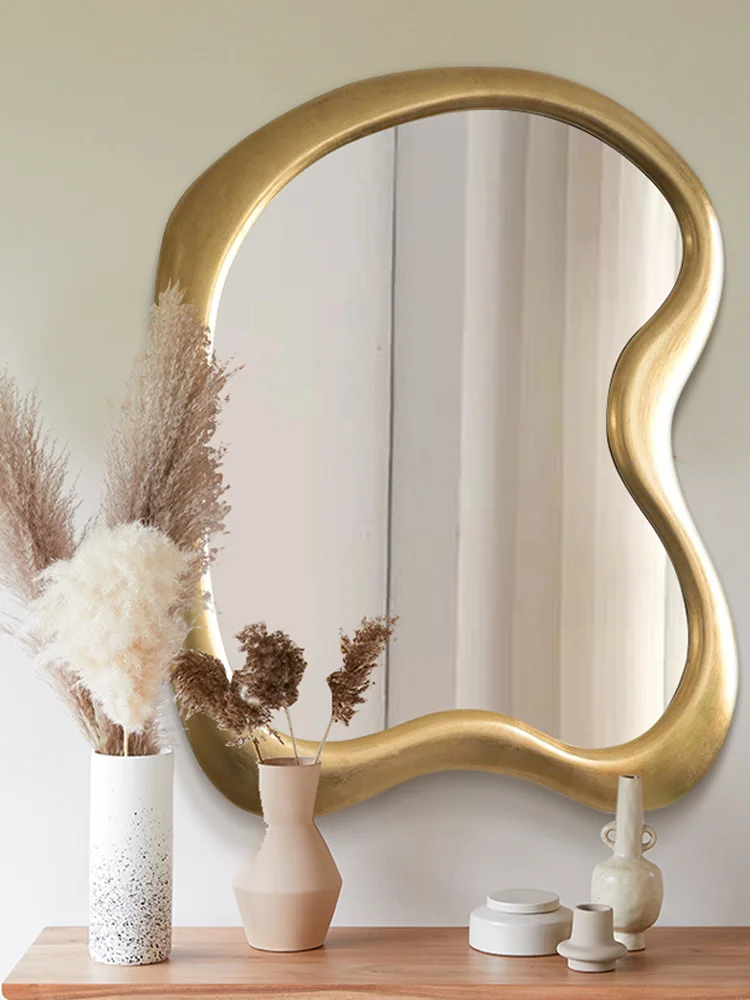 Irregular decorative mirror high-end porch mirror online celebrity cosmetic mirror wall-hung bathroom mirror