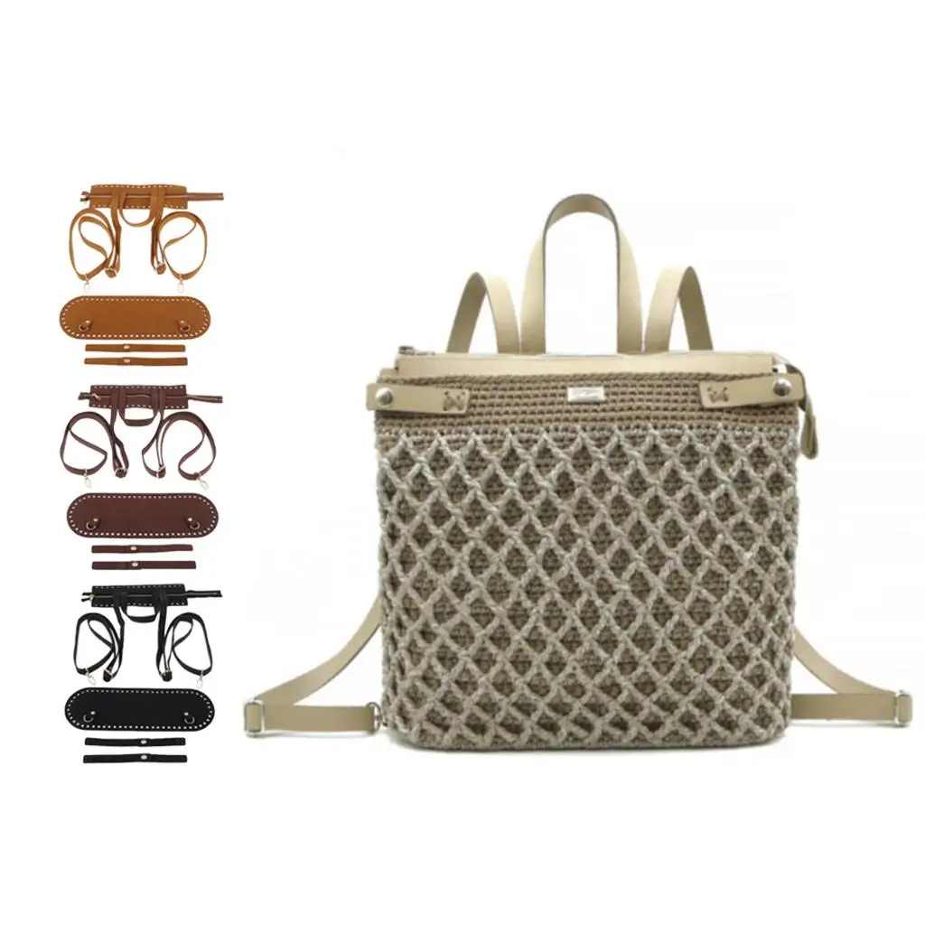 3 Pcs/Set Handbag Making Parts for DIY Knitting Bag, Weave Bag, Crochet Backpack