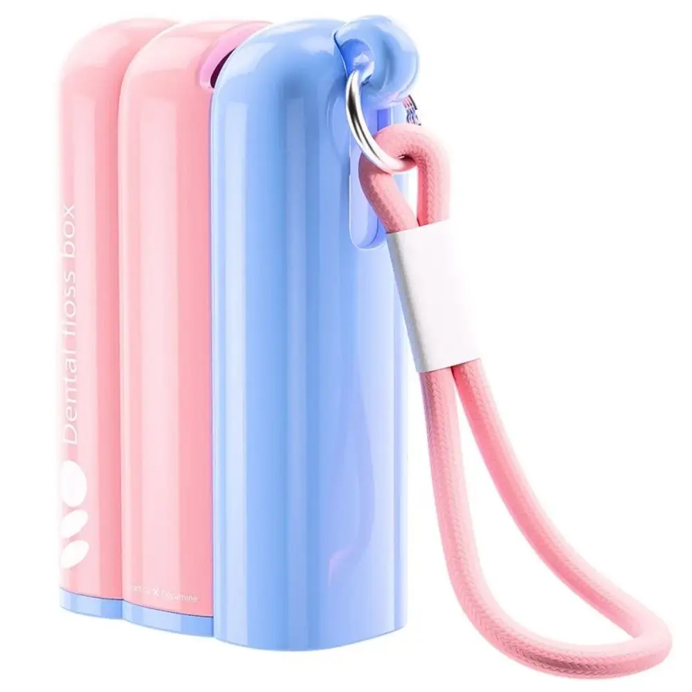 

Durable PP Automatic Pop Dental Floss Box Dustproof Refillable Dental Floss Box Press-on Mini Floss Stick Storage Box Home