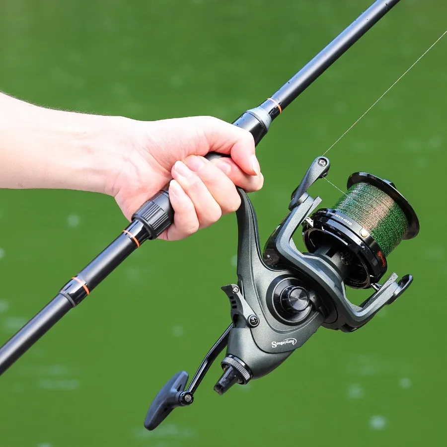 بكرات دوارة للمياه المالحة عالية الدقة سلسلة 10000 مع بكرة ألومنيوم CNC لصيد سمك الشبوط المتقدم والاستخدامات متعددة الاستخدامات في كلاهما #6