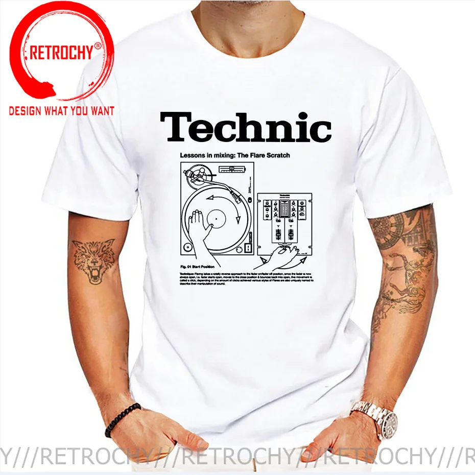 Vintage Hot Online Shirt Deejay Beats T Shirt Men Funny Technic Music T-Shirt DJ Rock Music Tee Shirt Rock Roll tshirt Camisetas