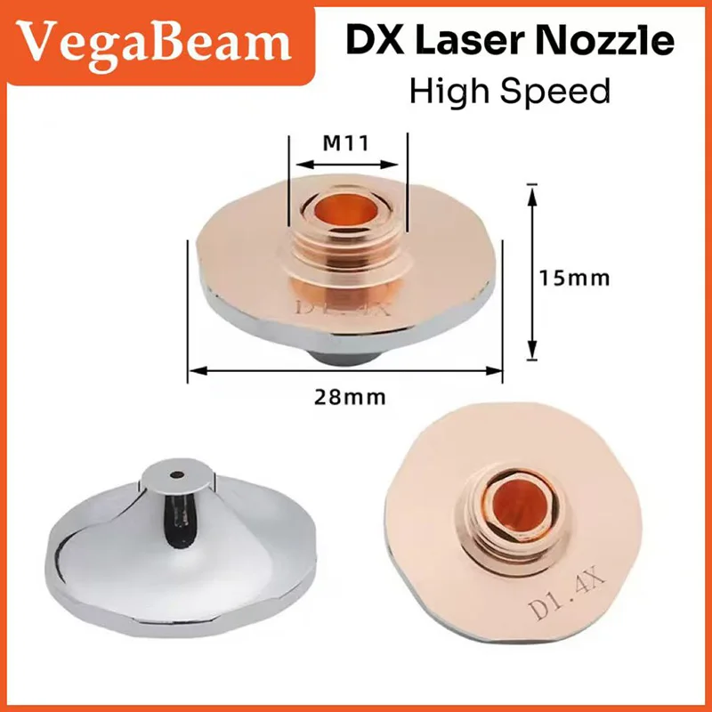 

DX Dia 28mm High Speed High Power Cut Copper NozzlesH15mm Double Layer Laser Cutting Nozzle For HSG HANS Precitec BOCI WSX etc.