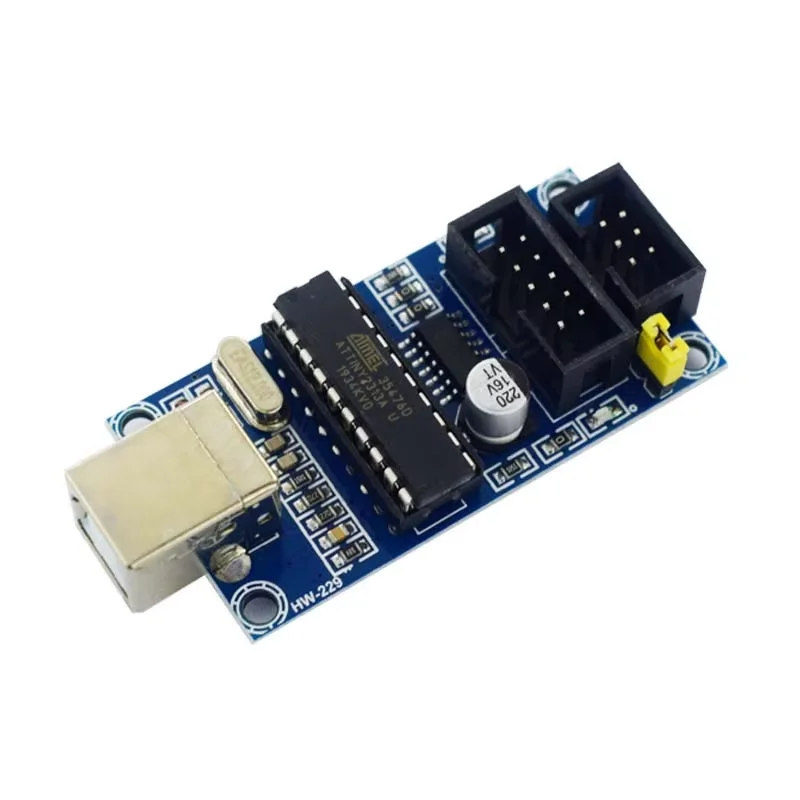 Programator USBtiny USBtinyISP AVR ISP Bootloader dla Arduino IDE Meag2560 UNO R3 z kablem programującym 10-pinowym