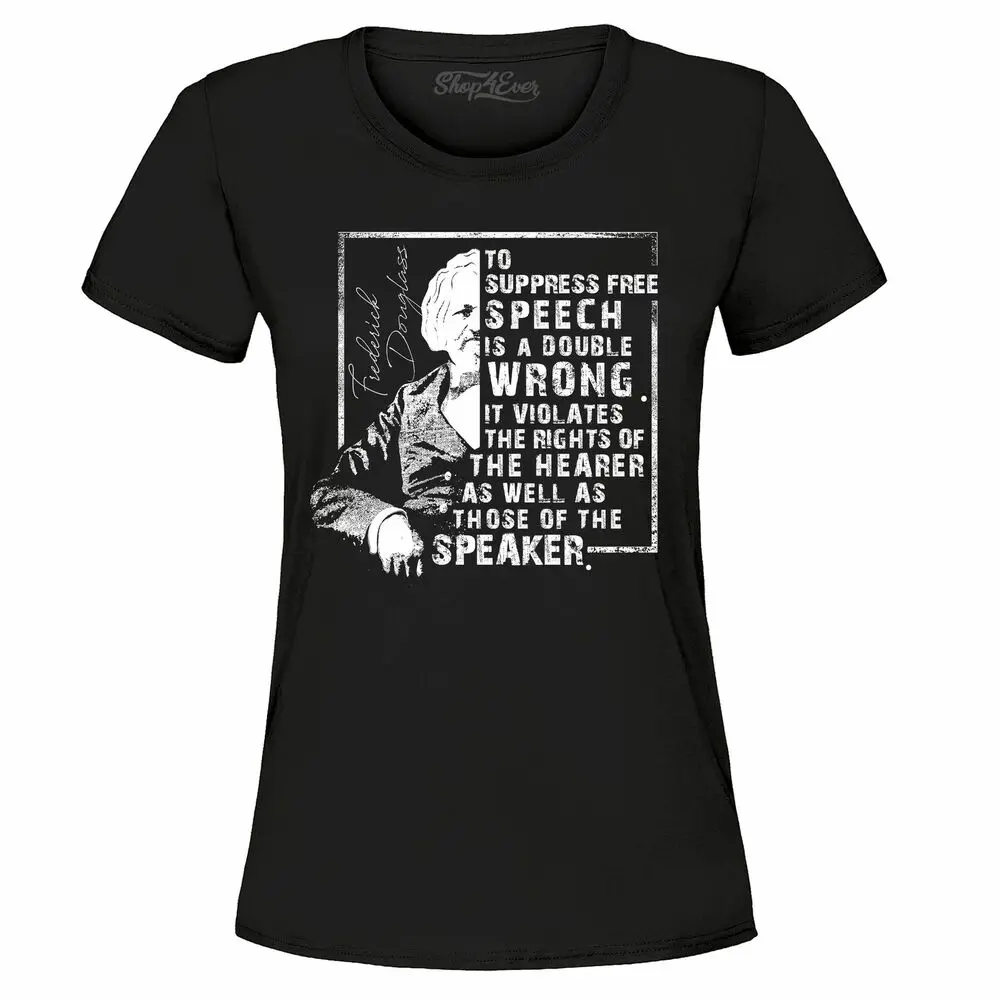 

Inspiring Quote Frederick Douglass Women's T-Shirt ShirtsGraphic Y2K High quality brand