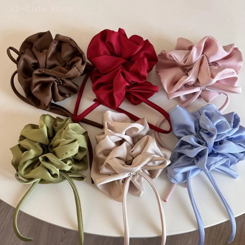 القوس الشريط العصابات الشعر طويل مطاطا الحلو Scrunchies الزهور الشعر تعادل العصابات رئيس حبل المرأة الكورية فتاة ذيل حصان إكسسوارات الشعر