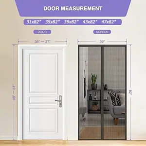 Sivrisinek tipi perde-geçmeli manyetik şerit, örgü, siyah, kavramasız siyah toka ve 6 çift 7 çift toka 8 en çok satan, perdeler ve siyah no. 5