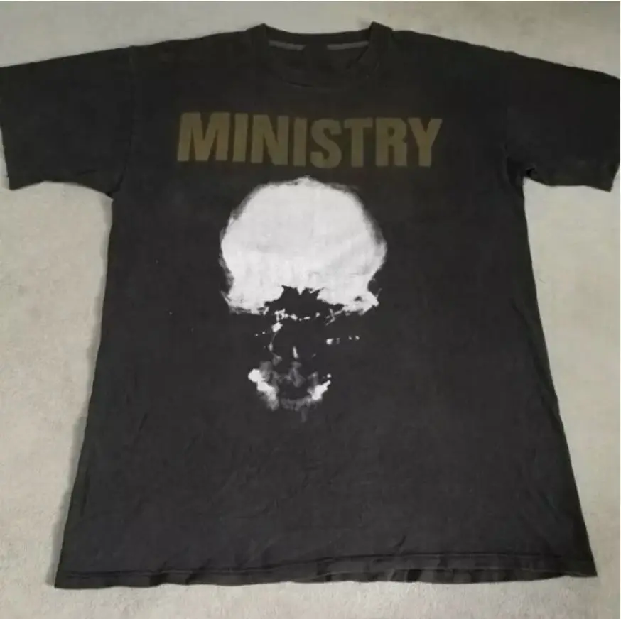 Koszulka Vintage Ministry Band w kolorze czarnym, rozmiar S 4XL