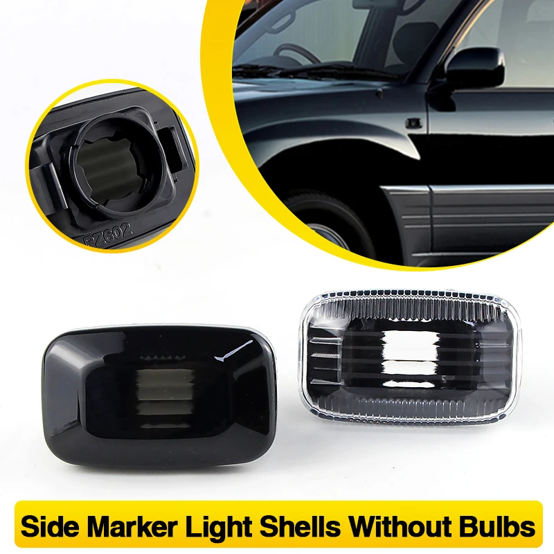 

2PCS For Toyota Land Cruiser 70 80 100 Series Hilux LN140 LN150 LN160 LN170 No Bulbs Fender Side Marker Light Covers Housing