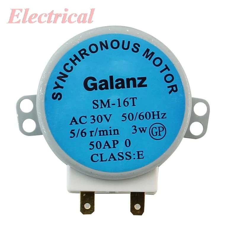 1PC Synchronous Motor SM-16T AC 30V 3W 5/6 RPM 50/60Hz For Microwave Oven Turntable 50 x 18mm/ 2