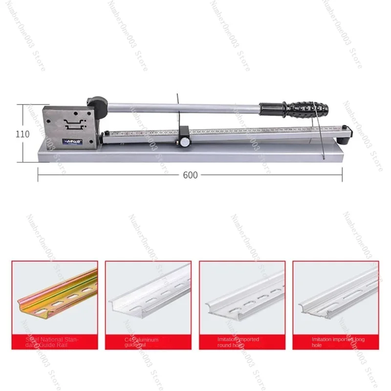 C45 Multifuntional Din Rail Cutter Din Rail Cutting Tool Easy Cut with Measure Gauge Double Wire Guide Cutting Machine