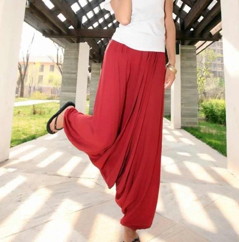 

Горячая распродажа: летние женские широкие брюки из хлопка и льна, свободные повседневные брюки-юбка больших размеров, черные, зеленые, белые.