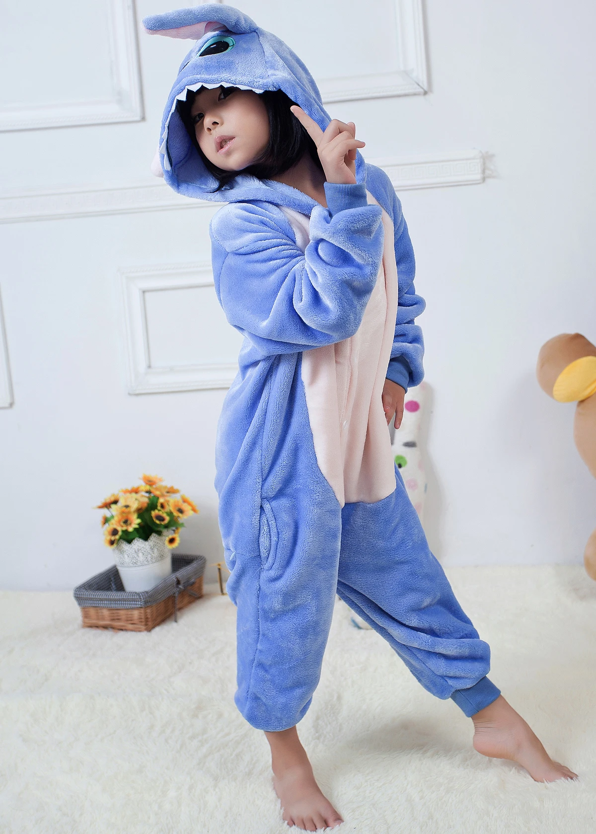 Kigurumi الاطفال غرزة الحيوان الكرتون منامة الأطفال ملابس خاصة الفتيات الفتيان نيسيس تأثيري ازياء لعيد الميلاد حفلة الهالوين