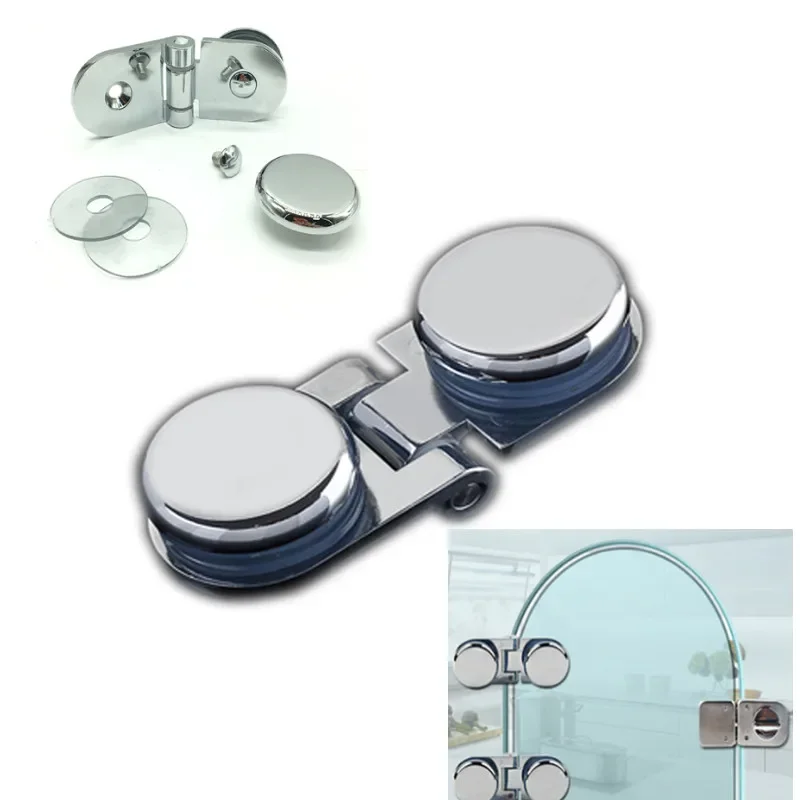 Zinc Alloy Glass Clamp, 90 Degree Single Side & 180 Degree Double Side Glass Holder, Fits 6mm To 12mm Glass Panel