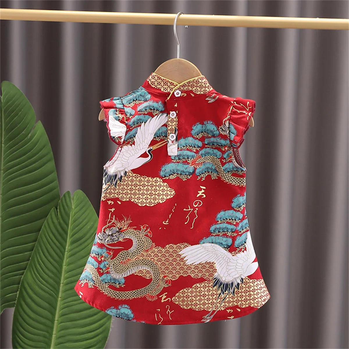 Girls Cheongsam 2024 Summer Children Cotton Linen Retro Dress Baby Chinese Style Improved Hanfu Qipao Flower Dress