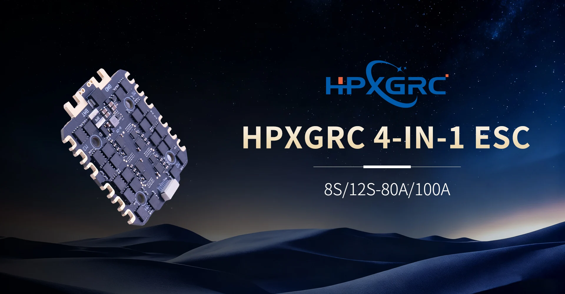 HPXGRC 100A/120A 4IN1 ESC 3-12S DSHOT300/DSHOT600/PWM/BIDIRECTIONALDSHOT 30,5x30,5mm per RC FPV Racing Drone