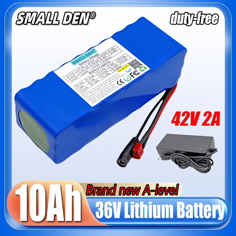 18650 36V 10Ah li-ion akku 10S3P 500W High Power Elektrische fahrrad Motorrad Roller batterie 42V 2A ladegerät + XT60/T Stecker