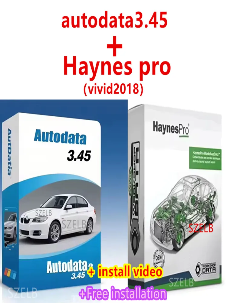 Logiciel de réparation automobile Haynes Pro (Vivid 2018) + Autodata 3.45 Workshop Data 2018 Atris Technik Europe, dernière version 2026, installation gratuite