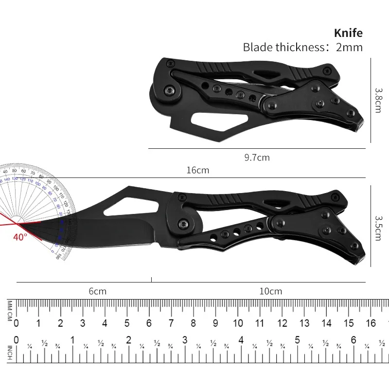 Wiredrawing machine knife high hardness sharp fruit knife stainless steel folding knife outdoor camping portable pocket knife