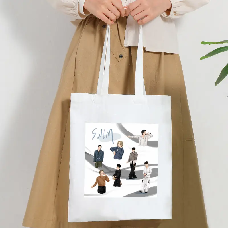 Canvas Tote Bag Arirang World Tour 2026 Kpop Fan Gift Multifunctional Storage Large Capacity Handbag Fashion Shopping Bags