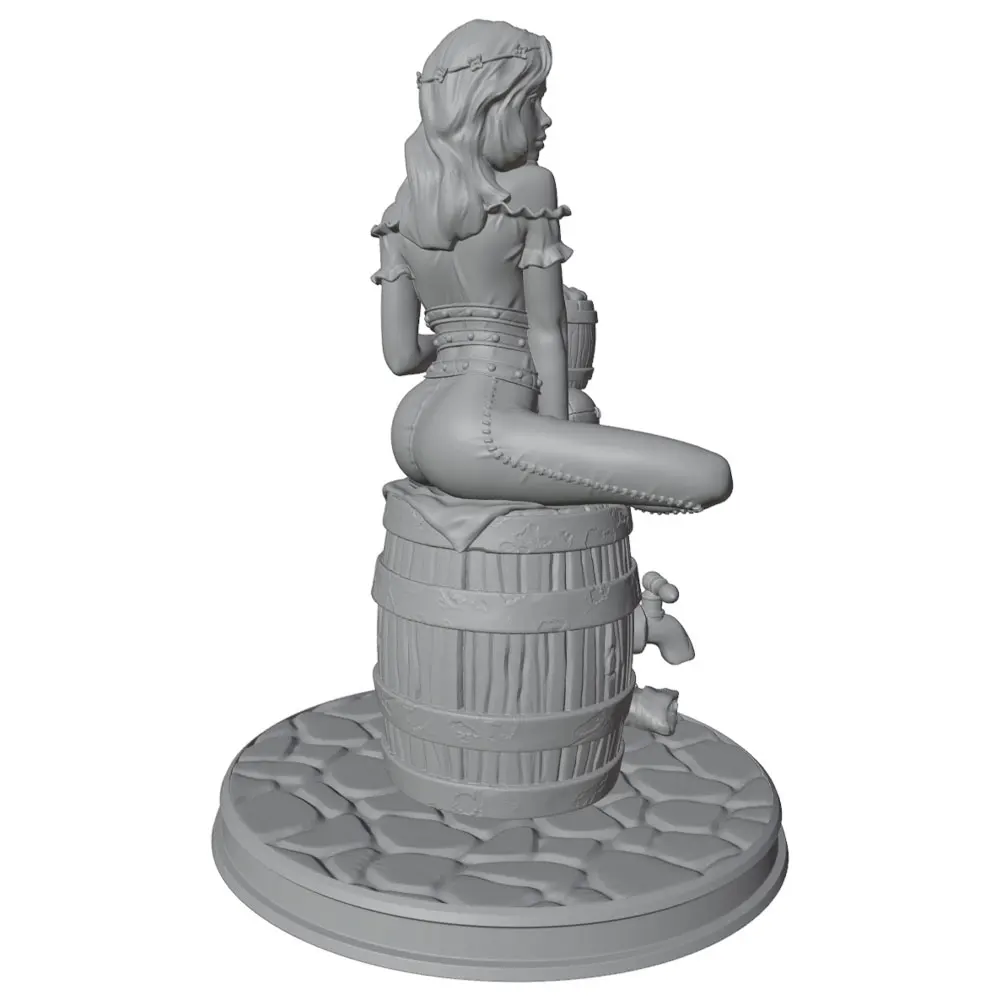 Figura resina mujer rugby 1/24 kit modelo sin pintar para coleccionismo - imagen 3