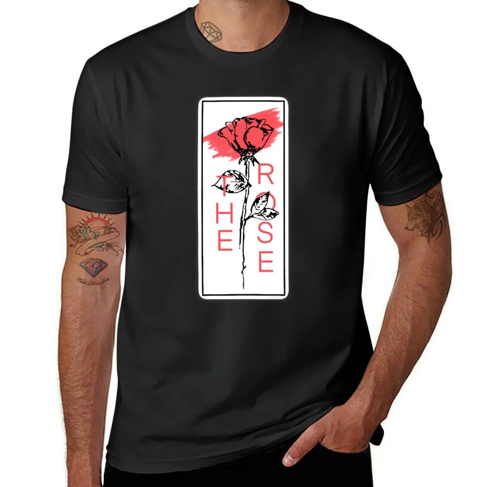 

The Rose kpop band T-Shirt boys whites hippie clothes vintage clothes Blouse mens white t shirts