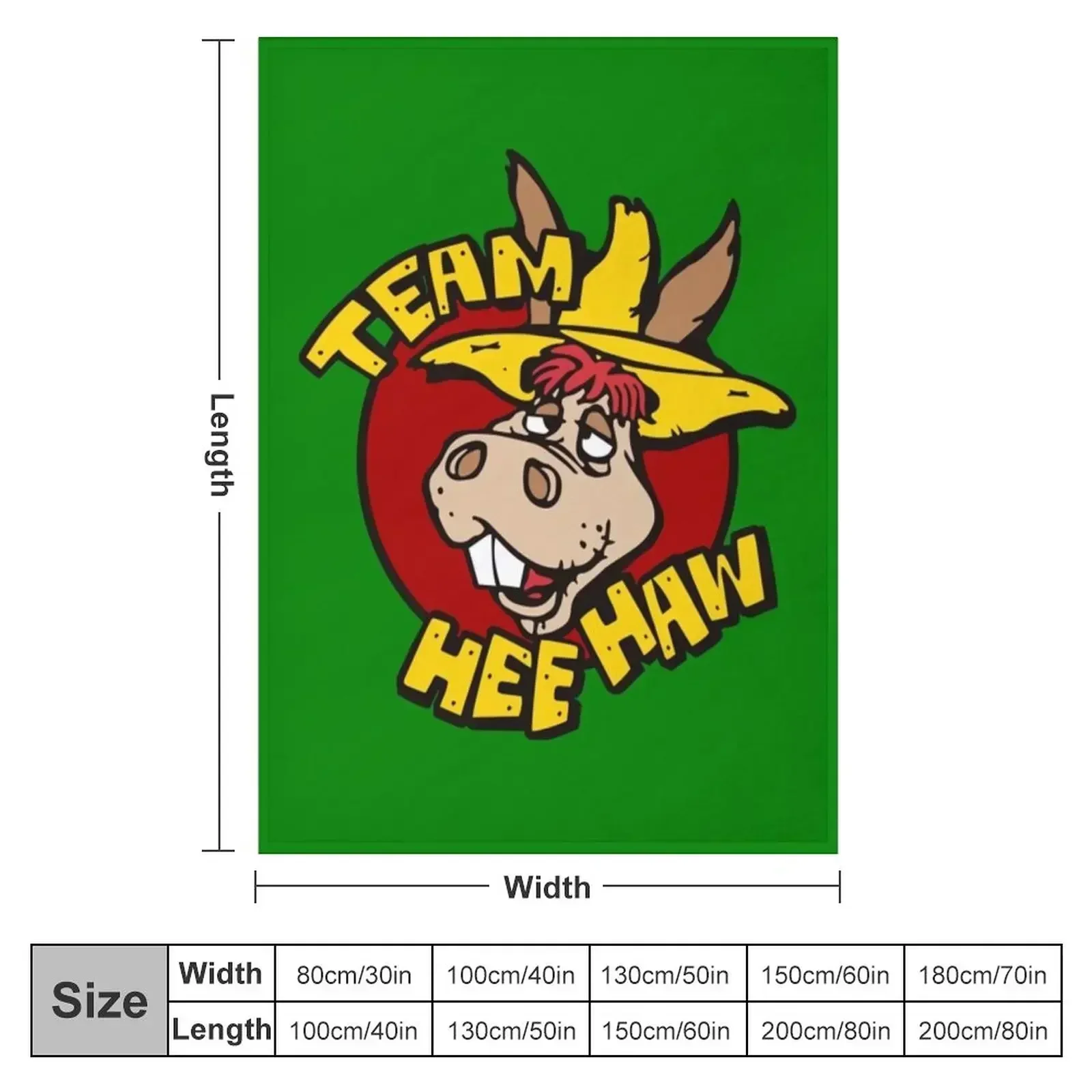 Team Hee Haw Throw Blanket sofa bed Multi-Purpose Picnic halloween Hairys Comforter Blankets