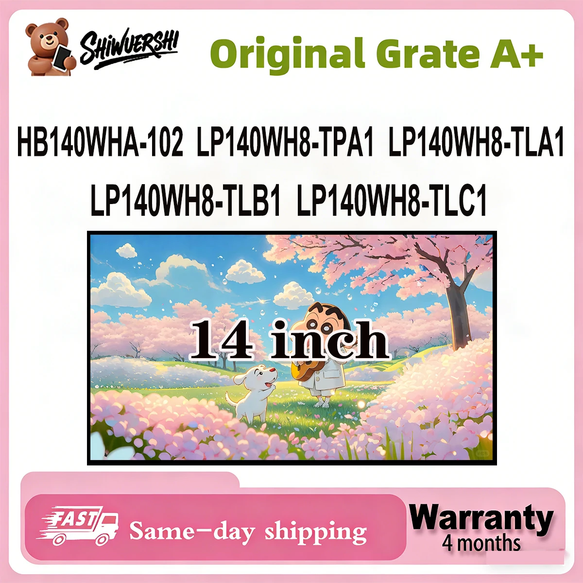 

Новый ЖК-экран для ноутбука A+ 14 дюймов, толстый, модели HB140WHA 102, LP140WH8 TPA1, LP140WH8 TLA1, LP140WH8 TLB1, LP140WH8 TLC1