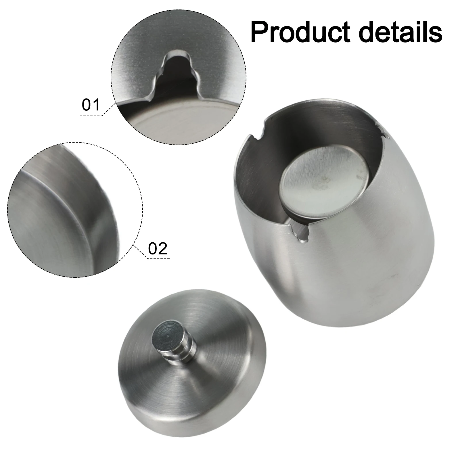 

Stainless Steel Soot Collector with Lid for Indoor and Outdoor Use Windproof Design for Patios Effortless Cleaning