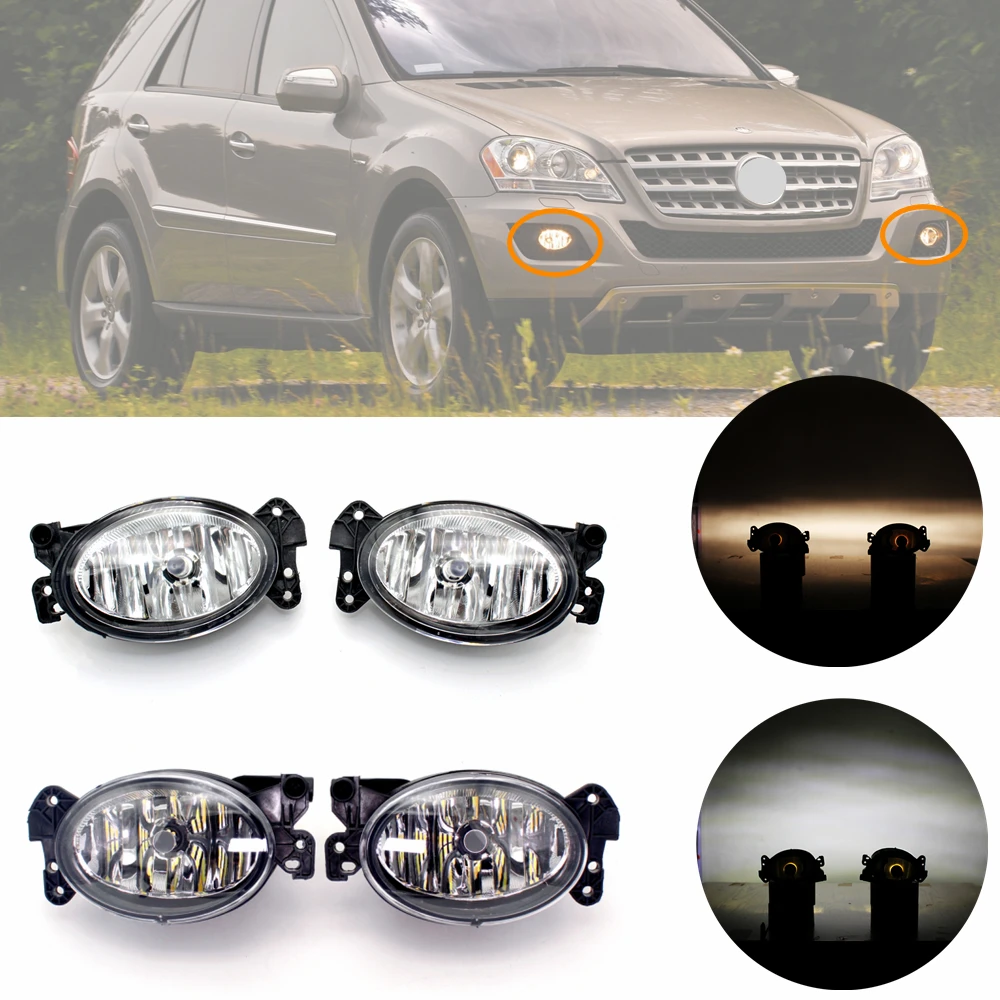 LED/Halogen Fog Light For Mercedes Benz W164 ML320 ML350 ML500 2006 2007 2008 2009 Front Bumper Fog Light With Wire