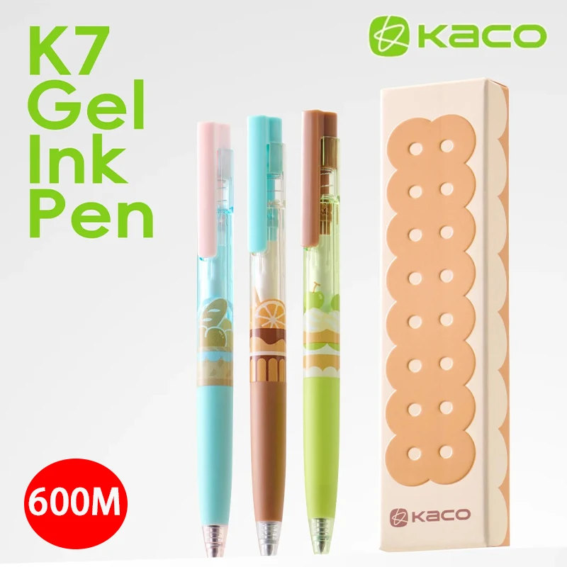 

Симпатичная гелевая ручка KACO, набор для коллекции ленивого послеобеденного чая, стильный стержень INS, черные ручки для подписи, гладкий инструмент для написания экзамена, подарочные принадлежности