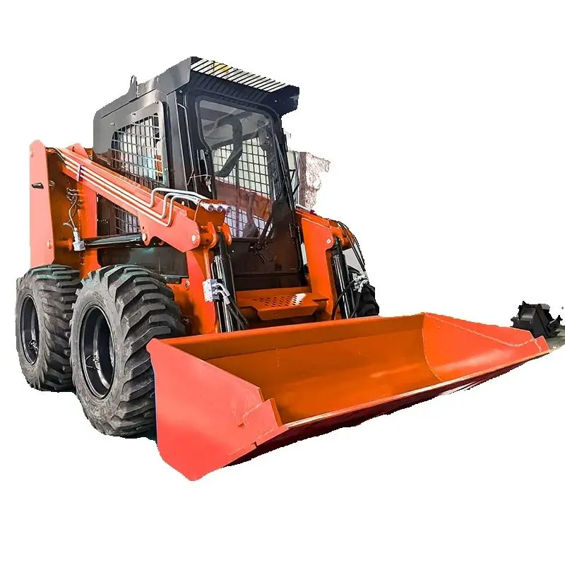Customized FREE SHIPPING CE Mini Skid Steer Loader Diesel Front End Wheel Skid Steer Loader Mini With Attachments