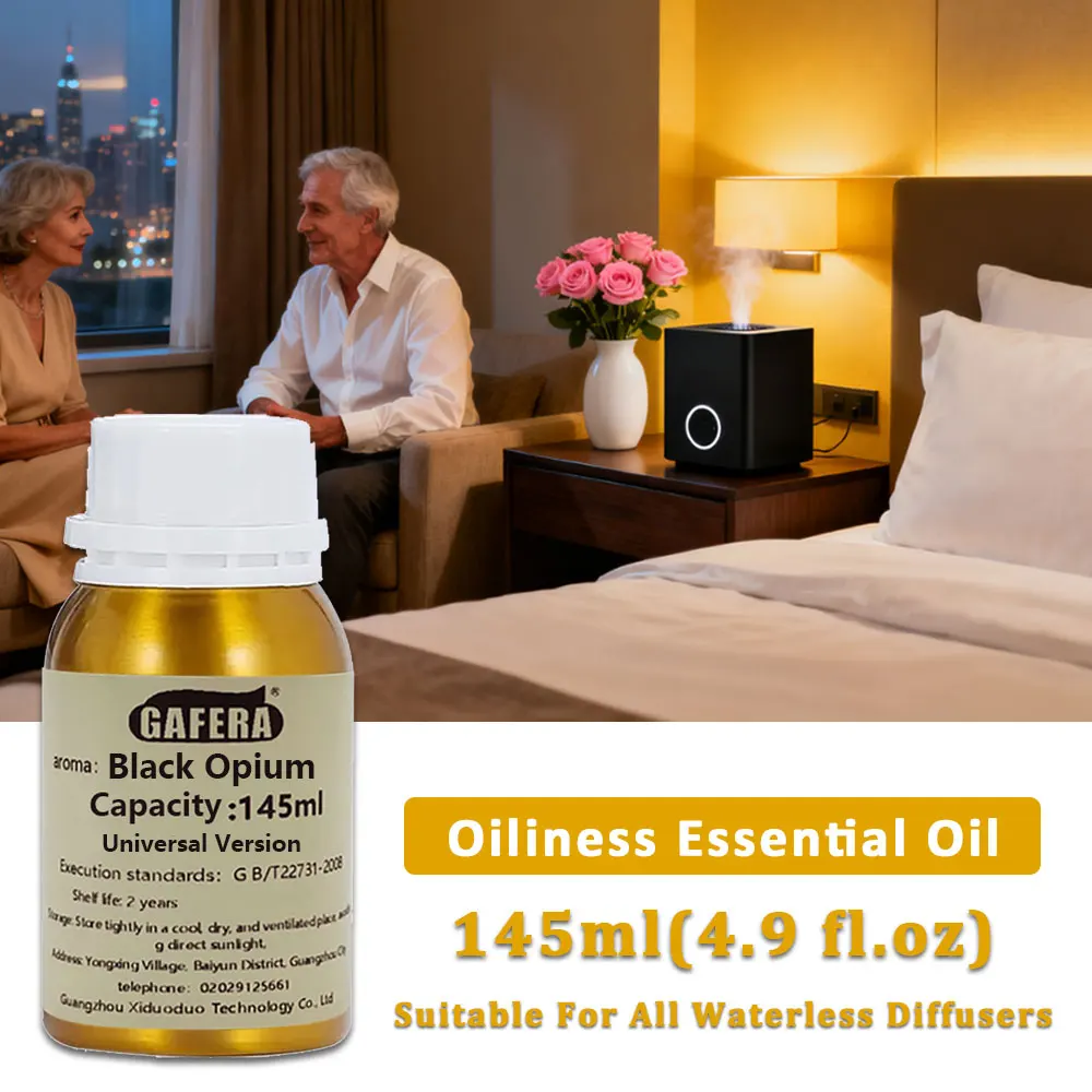 GAFERA 145ml (4.9 fl.oz) Aceite Esencial de Cedro y Opio Negro - Aceite Aromático para Difusor, Ambientador y Perfume para el Hogar