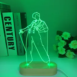 Art Wooden Harry Figure 3D Night Light Touch Projection Style Display Suitable For Gifts Children Room Decoration Bedside Lamp