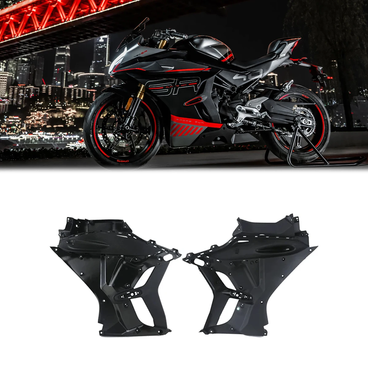 

Fit for CFMOTO motorcycle accessories 450SR/450SRS/450SSS radiator left right inner guard CF400-6-9 inner guard inner shell