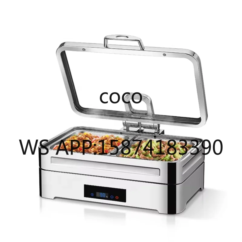 Restaurant-Grade Electrical Buffet Food Warmer Set, Touch Temperature Control Hydraulic Chafing Dish Stove