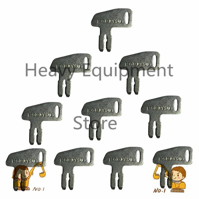 

10 Keys K2C166 Battery Isolator Disconnect Key Set Fits for Komatsu Construction Equipment