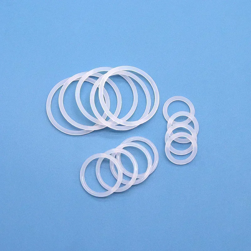 50pcs VMQ O Ring Gasket CS 1/2/3/4mm Thickness White Food Grade Waterproof Washer Nontoxic Round O Shape Silicone Rubber Ring