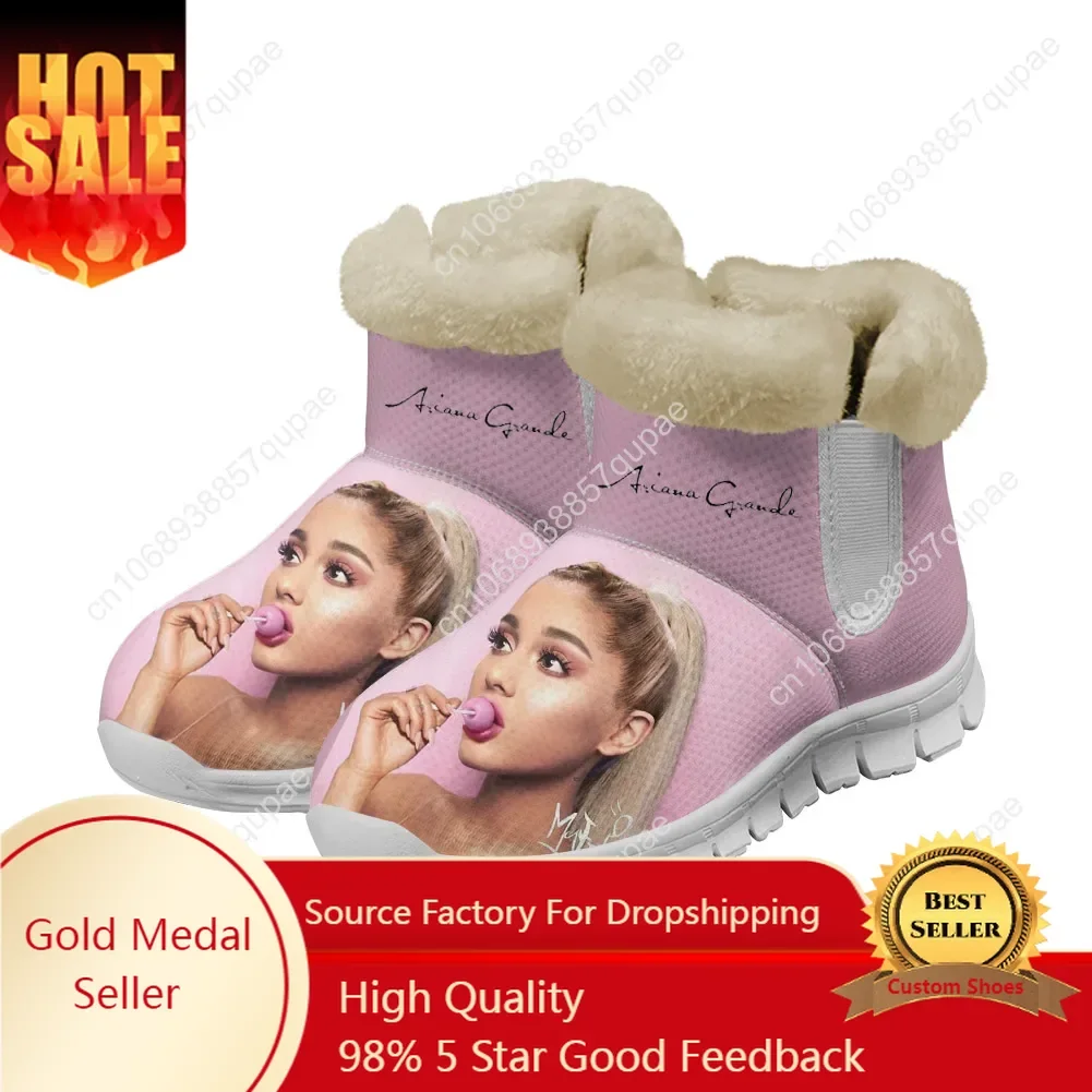 Ariana Grande Snow Boots Singer Mens Womens Shoes Keep Warm High Quality Casual Lightweight Couple Sports Custom Sneakers