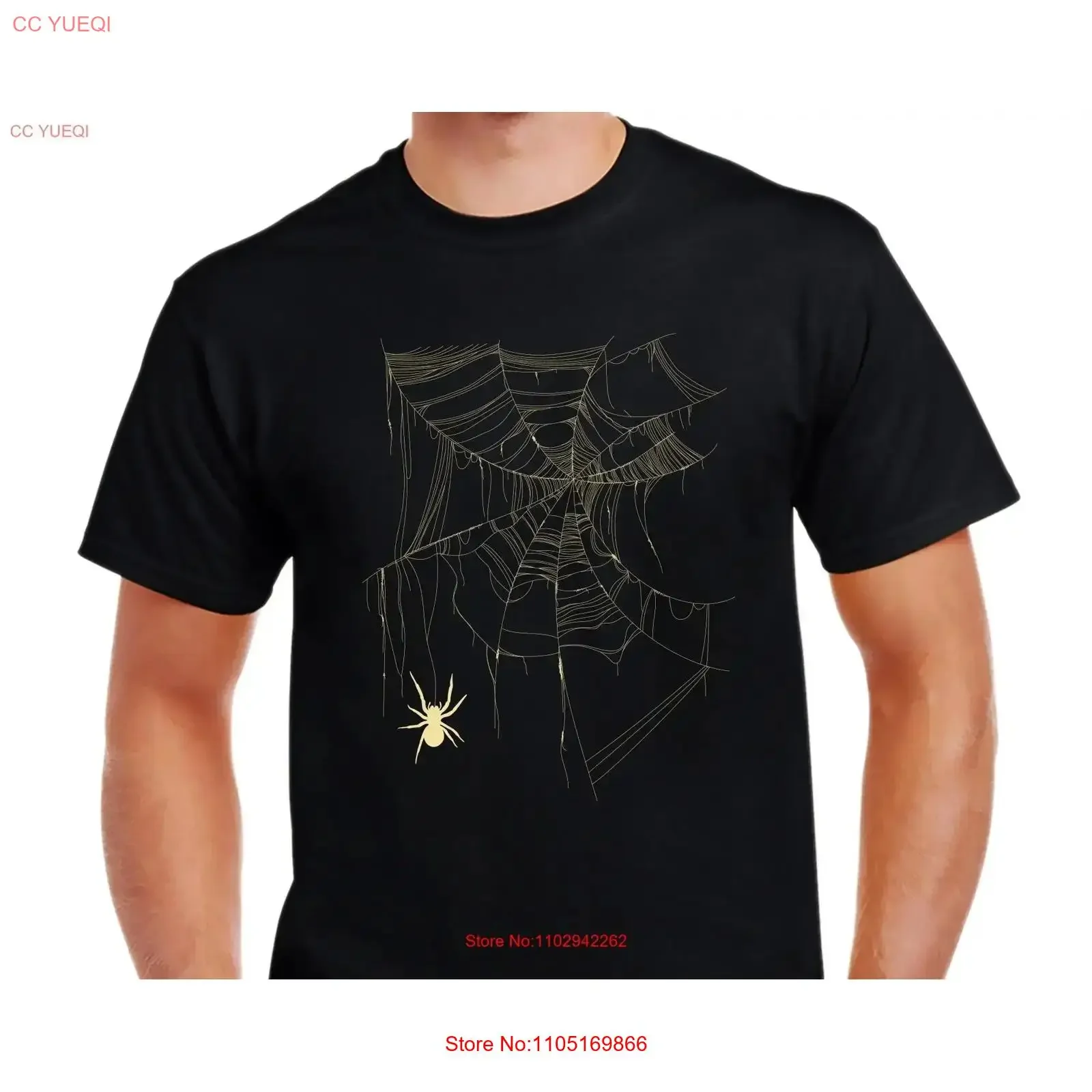 

Жуткая паутина Хэллоуин футболка винтажная стираная модная повседневная дышащая домашняя дизайнерская одежда растянутая графика
