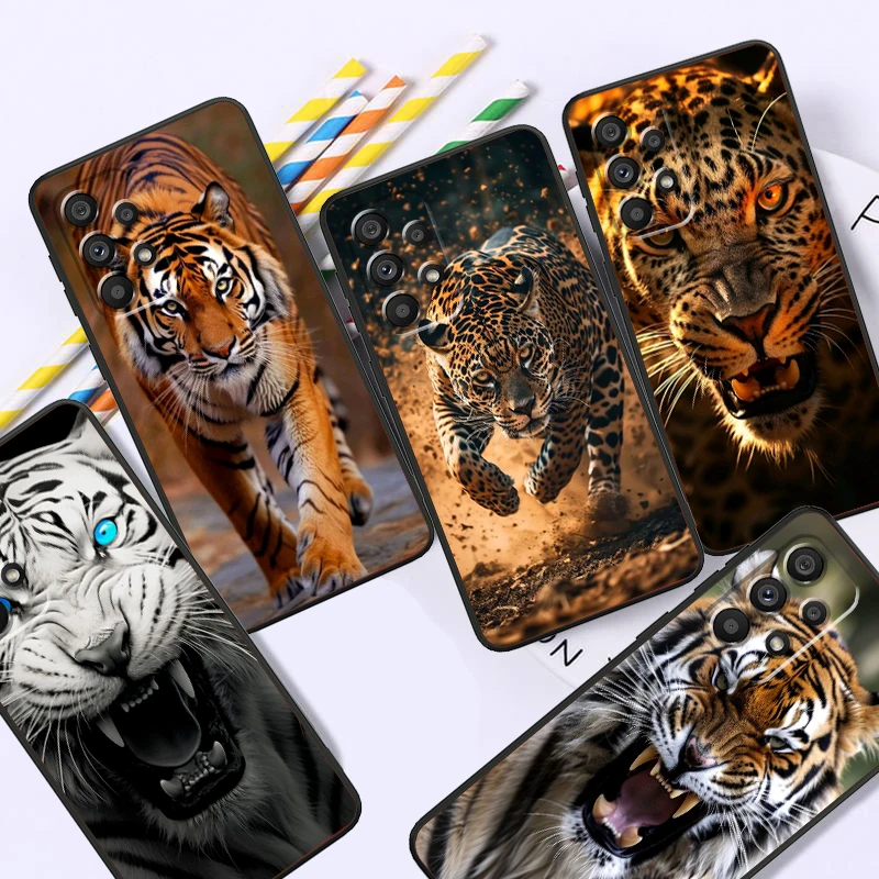 

Tiger Fierce Terrifying Art For Samsung A53 A52 A33 A32 A51 A71 A21S A13 A73 A55 A22 A23 A35 A72 A54 A12 5G Black TPU