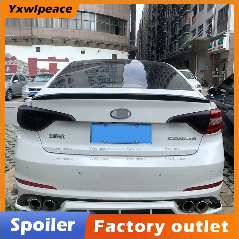 

For Hyundai Sonata 9 2015-2019 Spoiler High Quality ABS Material Car Rear Wing Decoration Rear Trunk Lip Spoiler