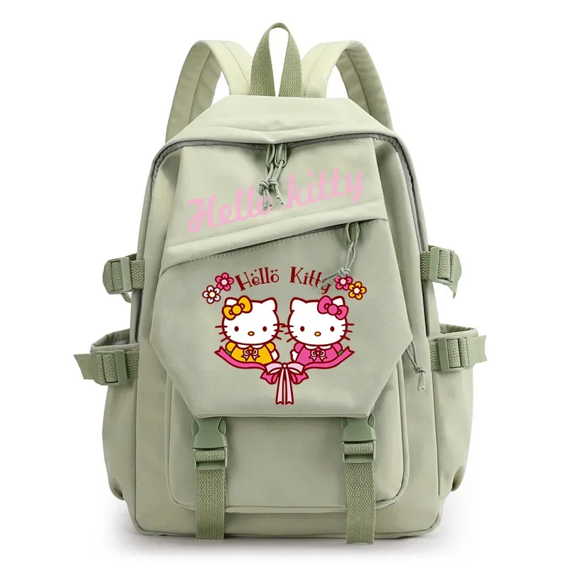 Sanrio New Hellokitty Student Schoolbag Heat Transfer Patch stampato Cute Cartoon Computer Canvas Backpack femminile