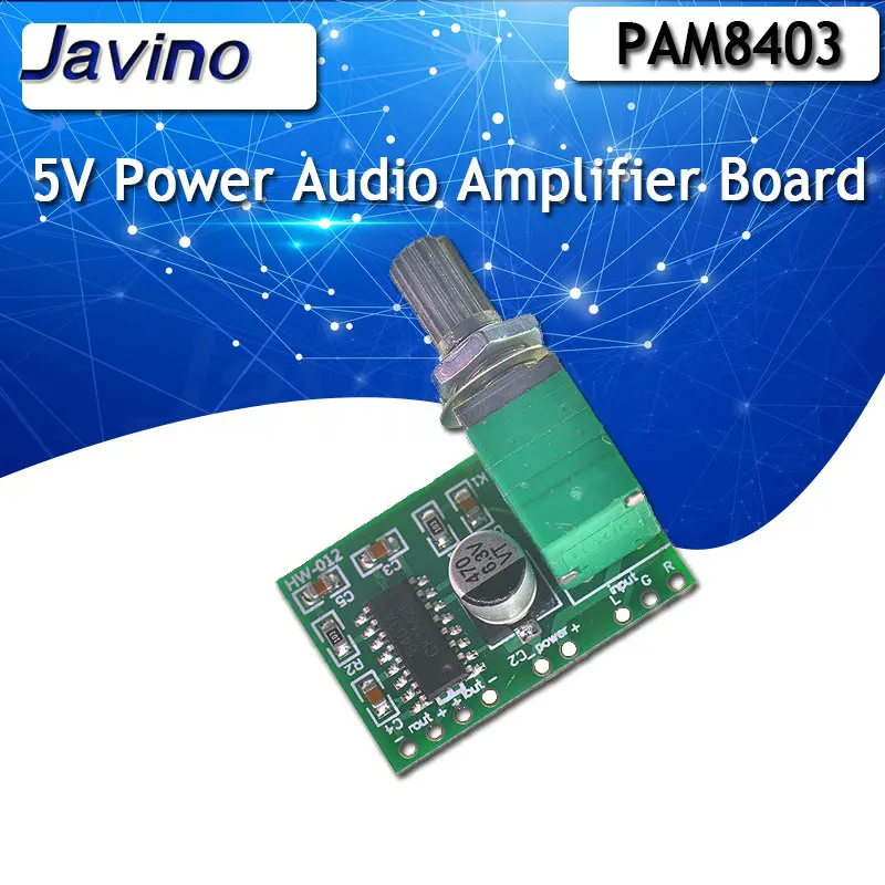 PAM8403 5V Power Audio Amplifier Board 2 Channel 3W W Volume Control / USB Power