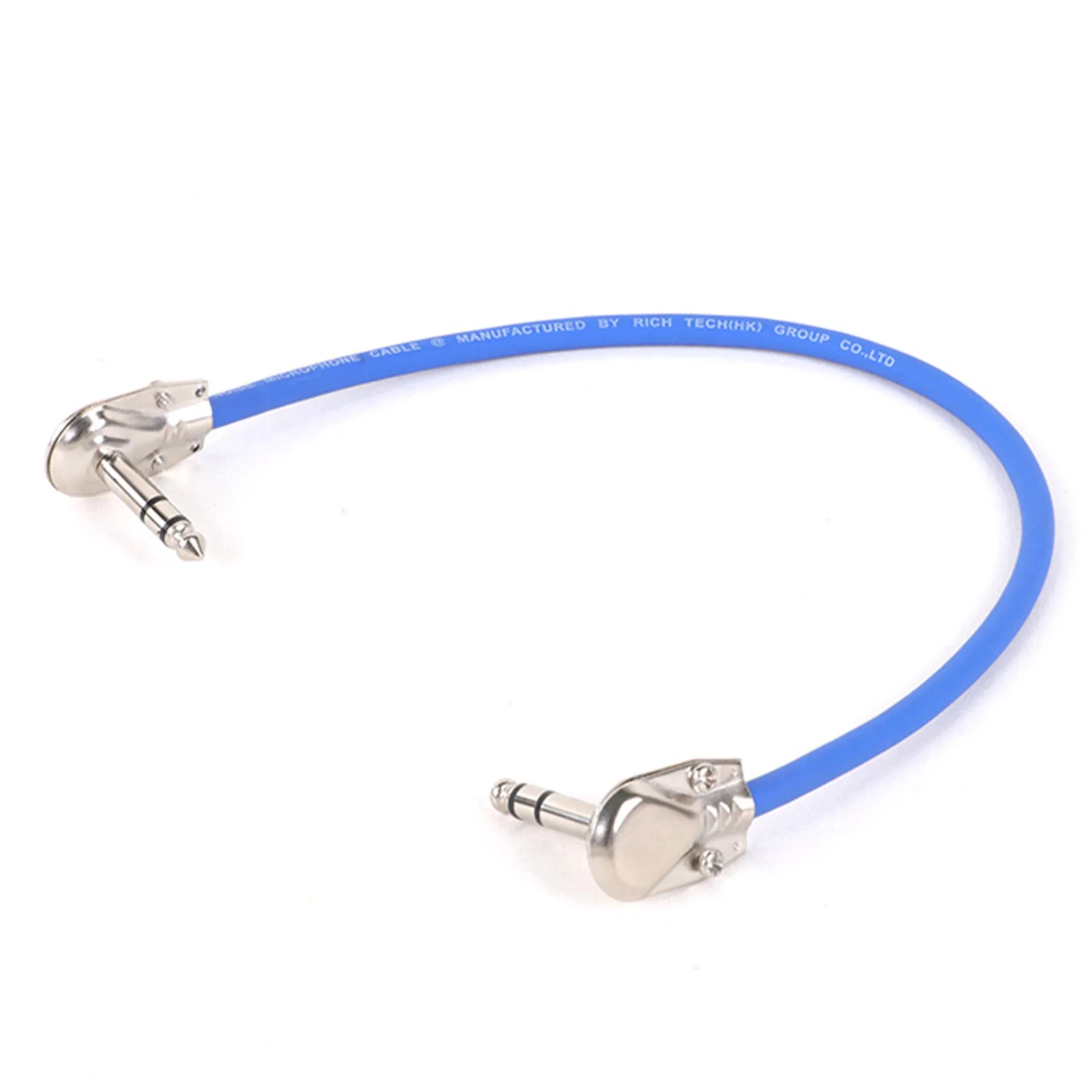 Guitar Effects Pedal Cable Flat Patch Connector 6.5 Stereo/Mono Male Plug 1/4 Inch TRS/TS Jack Copper Core PU Wire Adapter Cable