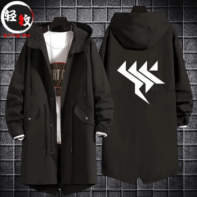 

Куртка-пальто унисекс Alice in Blue Archive School Emblem средней длины из хлопка, легкая, в стиле пастельных тонов, с воротником-стойкой