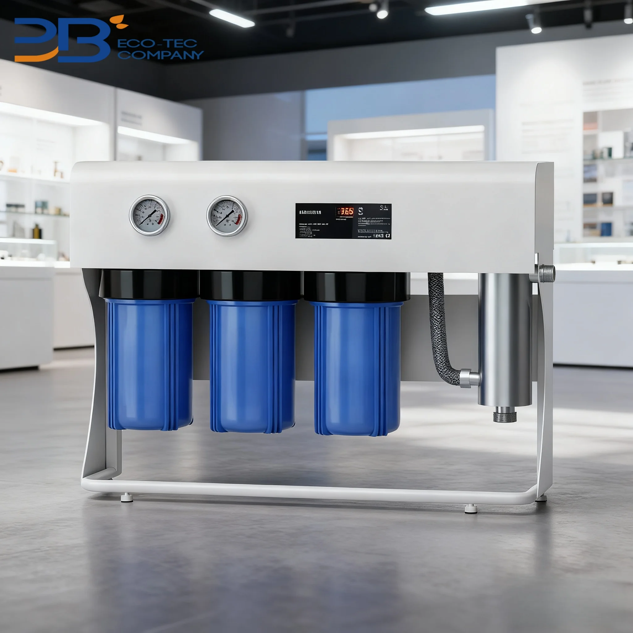 Triple Stage Filter Plus UV protection Whole House Water Filtration System 10*4.5 Big Blue 1